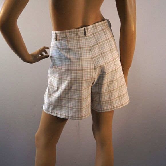 Dockers Womens Shorts Stain Defender Flat Front Plaid Stretch Size 4 - Picture 2 of 10